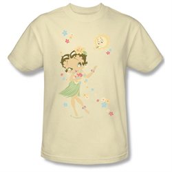 Mens BOOP Short Sleeve HULA FLOWERS Small T-Shirt Tee
