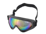 Unique Bargains Men Lady Wide Black Full Rim Ski Skiing Snowboard Goggles Sunglasses