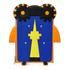 Aspinal of London Oversized Essential Bug Pouch - Amber/Cobalt Blue