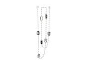 6' Stylish And Sophisticated Bead And Rhinestone Christmas Garland