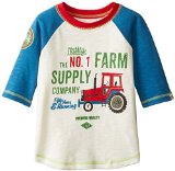 Hatley Little Boys' Raglan Tee-Farm Team, White, 5