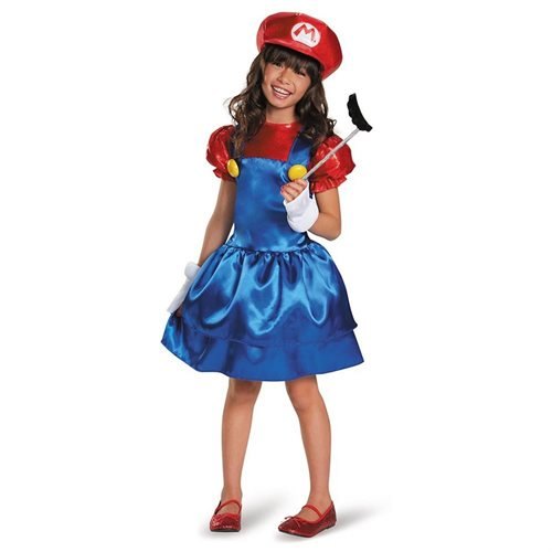 Nintendo Super Mario Bros Girl's Mario Costume Dress Small 4-6X