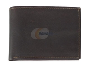 Piel Leather 9052-chc Chocolate Bi-fold Wallet