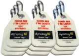 Dynotag® Web/GPS Enabled QR Code Smart Micro Zipper Tags: 9 (3x3strip) SnapHooks