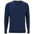 John Smedley Mens Bobby Merino Wool V Neck Knitted Jumper - Indigo