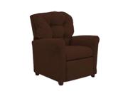 Child Recliner - 4 Button Chocolate Micro Suede Dzd14020