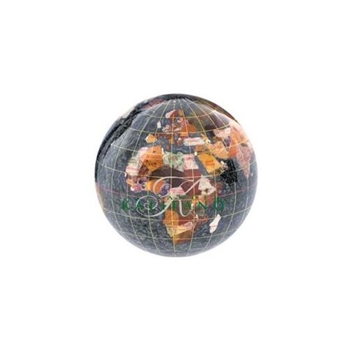 4" Gemstone Globe Paperweight with Black Opal Opalite Ocean