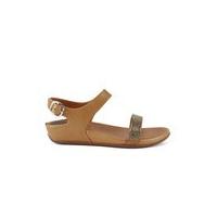 FitFlop Women's Banda Micro-Crystal Leather Sandals - Tan