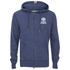 Franklin & Marshall Small Logo Zip Through Hoody - Blue Melange - L
