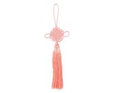Home Bedroom Salmon Pink Tassel Decor Hanging Ornament Pendant Chinese Knot