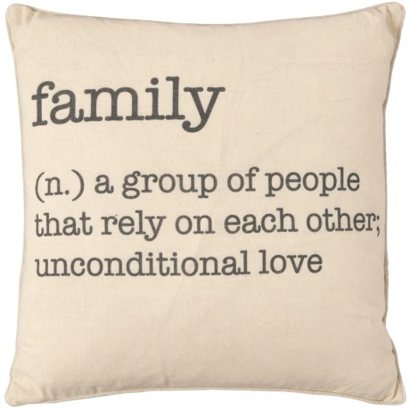 Family Definition Pillow - 20x20?, Feathers