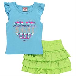 2 B Real Shine Heart 2-Piece Outfit (Sizes - 6X)