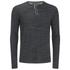 Brave Soul Men's Jeffrey Button Long Sleeved Top - Charcoal Marl - S