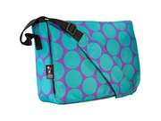 Wildkin Kickstart Messenger Bag - Aqua Big Dots