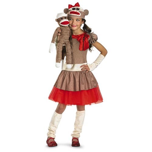 Child Sock Monkey Girl Costume Disguise 38334