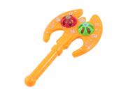 Child Axe Shaped Orange Handle Shakers Hand Shaking Bell Toy