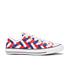 Converse Men's Chuck Taylor All Star Woven Canvas OX Trainers - White/Clematis Blue/Red - UK 10