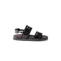 HUGO Women's Jules-S Contrast Sole Flat Sandals - Black
