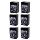 6 Volt 4.5 Ah New Battery for Hubbell 0120255 or Dual-Lite 12-255 - 6 Pack