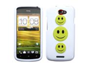 3 Smiley Faces Hard Snap On Protective Cover Case For Htc One S