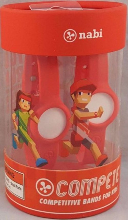 Nabi 30033s Compete Activity Tracking Band For Kids Personalization Pack - Red