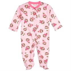 Baby Starters Baby Girls' Sock Monkey Ballerina Footed Coverall