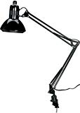 Alvin G2540-B Swing-Arm Lamp, Uses Bulbs with E26 Screw Base Up to 100W Which Can Also Be LED or CFL, Bulb not Included, Spring-balanced Arm, Black Color