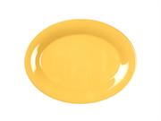 Excellante Yellow Melamine Collection 12 By 9-inch Oval Platter, Yellow, 1 Dozen