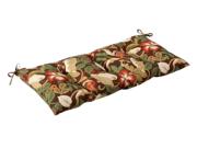 Outdoor Tropical Tufted Loveseat Cushion In Multicolor