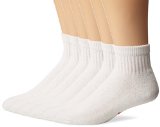 Wigwam Men's Super 60 Quarter 6 Pack Socks, White, Large