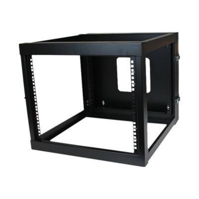 Startech.com Rk819walloh 8u 22in Depth Hinged Open Frame Wall Mount Server Rack - Rack - Wall Mountable - Black - 8u - 22