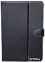 Linsay C-10 10.1-inch Leather Flip Cover For Tablet - Black