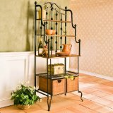 Southern Enterprises Prescott Baker's Rack, Black, Metal