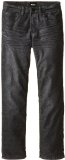 Hudson Big Boys' Parker Straight Leg Super Soft Thin Whale Cord, Beaten Black, 18
