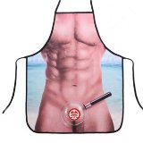 Funny Creative MuscleNerd Kitchen Sexy Apron Cooking Aprons for Men Boyfriend Gifts (Nake Man, One size)