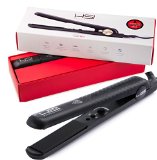 HSI Professional Ceramic Tourmaline Ionic Flat Iron, with Travel Size Argan Oil Leave-in Hair Treatment