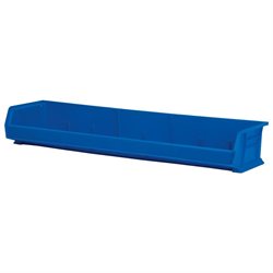 Akromils Home Indoor Mutlipurpose Plastic Stack Storage Hang Bin Blue 4 Pack 8.62X 33X 5