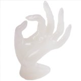 Chic Plastic Mannequin Hand Bracelet Necklace Rings Holder Stand Jewelry Display White