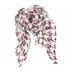 Floral Houndstooth Scarf - Black  By Yarnz