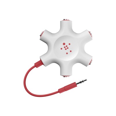 Belkin F8z274btred Rockstar - Headphones Splitter - Stereo Mini Jack (m) To Stereo Mini Jack (f) - Red