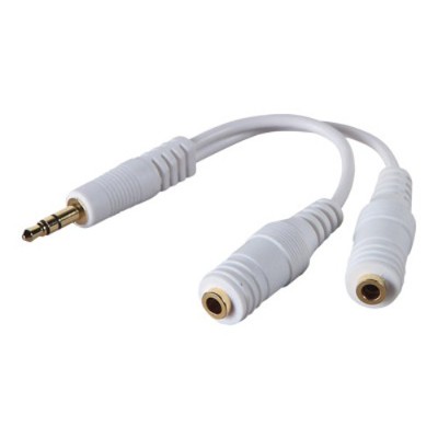 Belkin F8v234-wht Pro Series - Audio Adapter - Stereo Mini Jack (m) To Stereo Mini Jack (f) - 5.9 In - White - For Accurian Portable Cd Player With Mp3 Playback