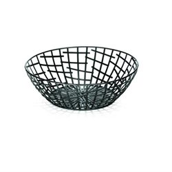 Complexity Collection Black Round Serving / Bread Basket - 10 Dia. X 3-1/4