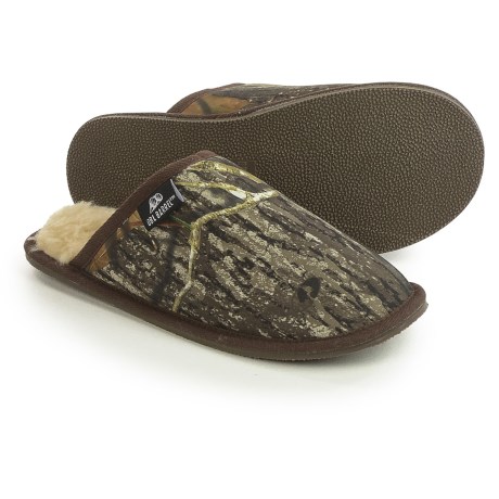 Mandf Western Double Barrel Slide Slippers - Fleece Lined (for Men)