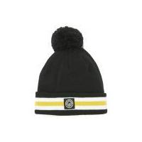 Duck and Cover Men's Striped Bobble Hat - Neo Black