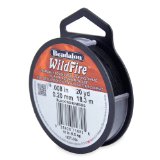 Beadalon 20-Yard Wildfire Beading Thread, 0.008-Inch, Black