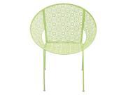 Benzara 28925 Nature Like Metal Green Chair