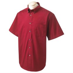 Chestnut Hill 32 Singles Short Sleeve Twill Button Down Dress Shirt