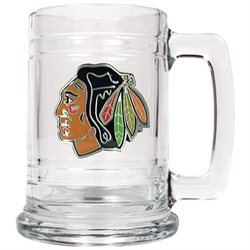 Great American Products NHL BLACKHAWKS 15oz Glass Tankard