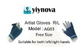 Yiynova Artist Glove (1 Unit of Free Hand, Free Size, Good for Right Hand or Left Hand).