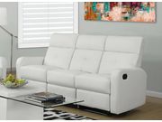 Monarch Reclining - Sofa White Bonded Leather - White